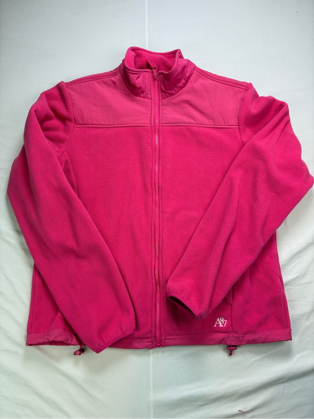 Aeropostale XL Bright Hot Pink Full-Zip Thick Fleece Jacket